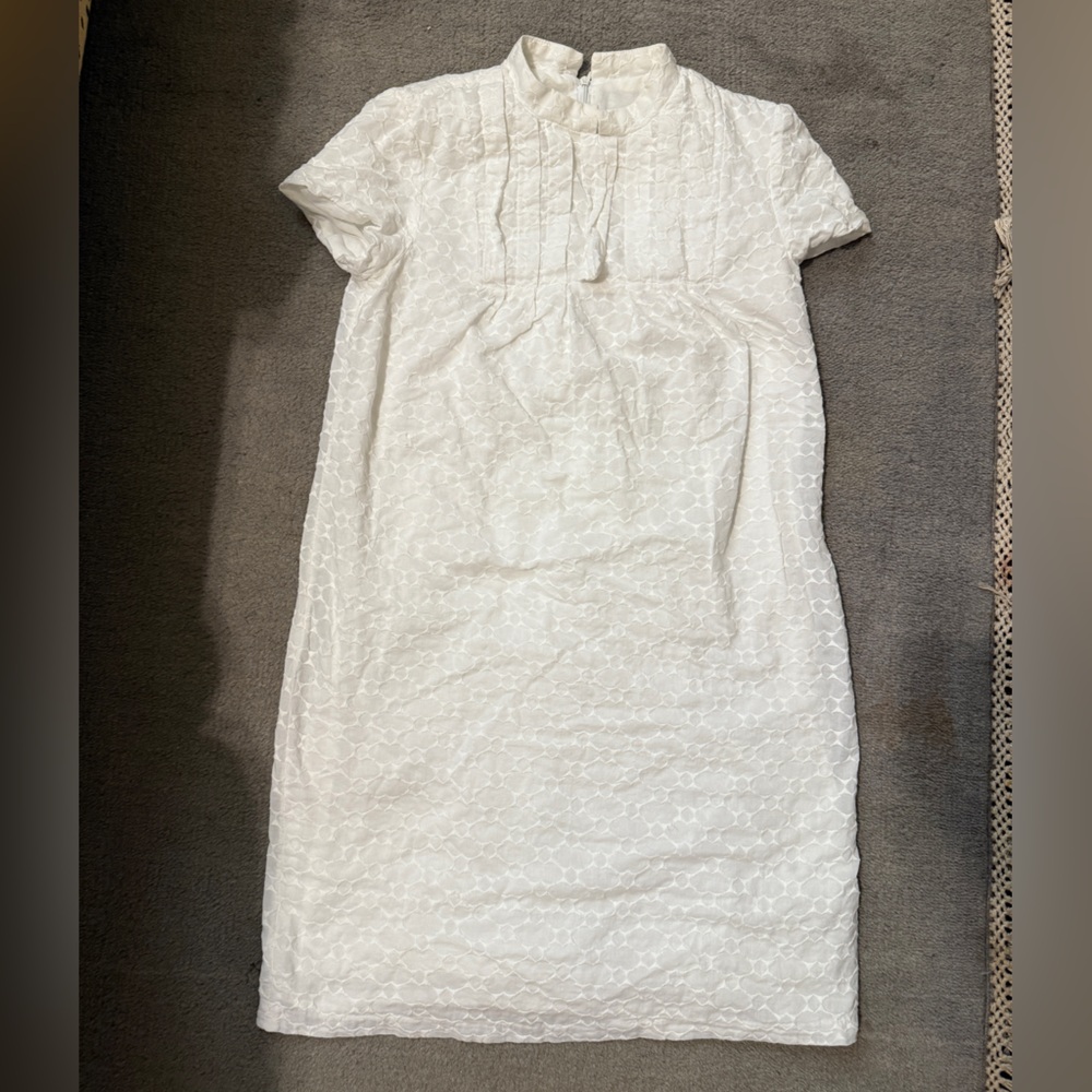 Walter White Cotton High Neck Midi Dress Size 6 Fully Lined
